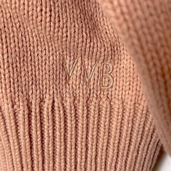 VICTORIA BECKHAM Pale Pink Oversized‎ Wool Funnel Neck Chunky Sweater Size M - Picture 8 of 12